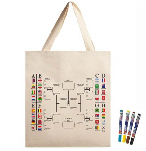 Bolsa de Tecido Personalizável para Colorir