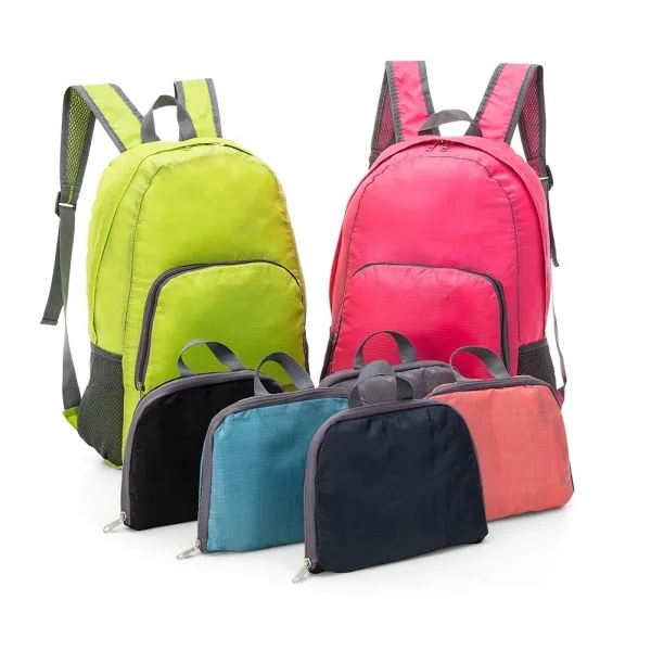 Mochila de Nylon Dobrável – Brinde para Empresas