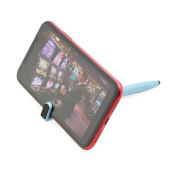 Caneta Fibra de Bambu – Touch e Suporte – para Celular / Smartphone