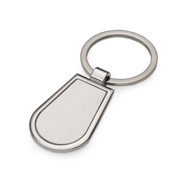 Chaveiro de Metal – Placa com Formato de Gota - Brinde Promocional